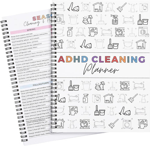 ADHD Cleaning Planner Bundle: Detailed Cleaning Schedule, Year-Round Maintenance Strategies, and Family Chore Distribution Chart