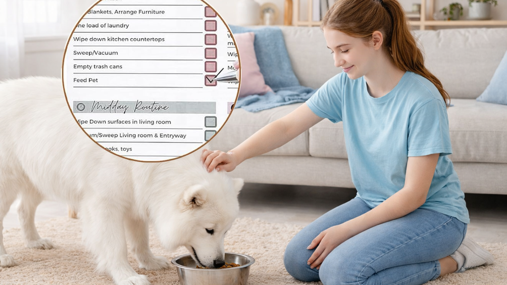 ADHD Cleaning Planner Bundle: Detailed Cleaning Schedule, Year-Round Maintenance Strategies, and Family Chore Distribution Chart