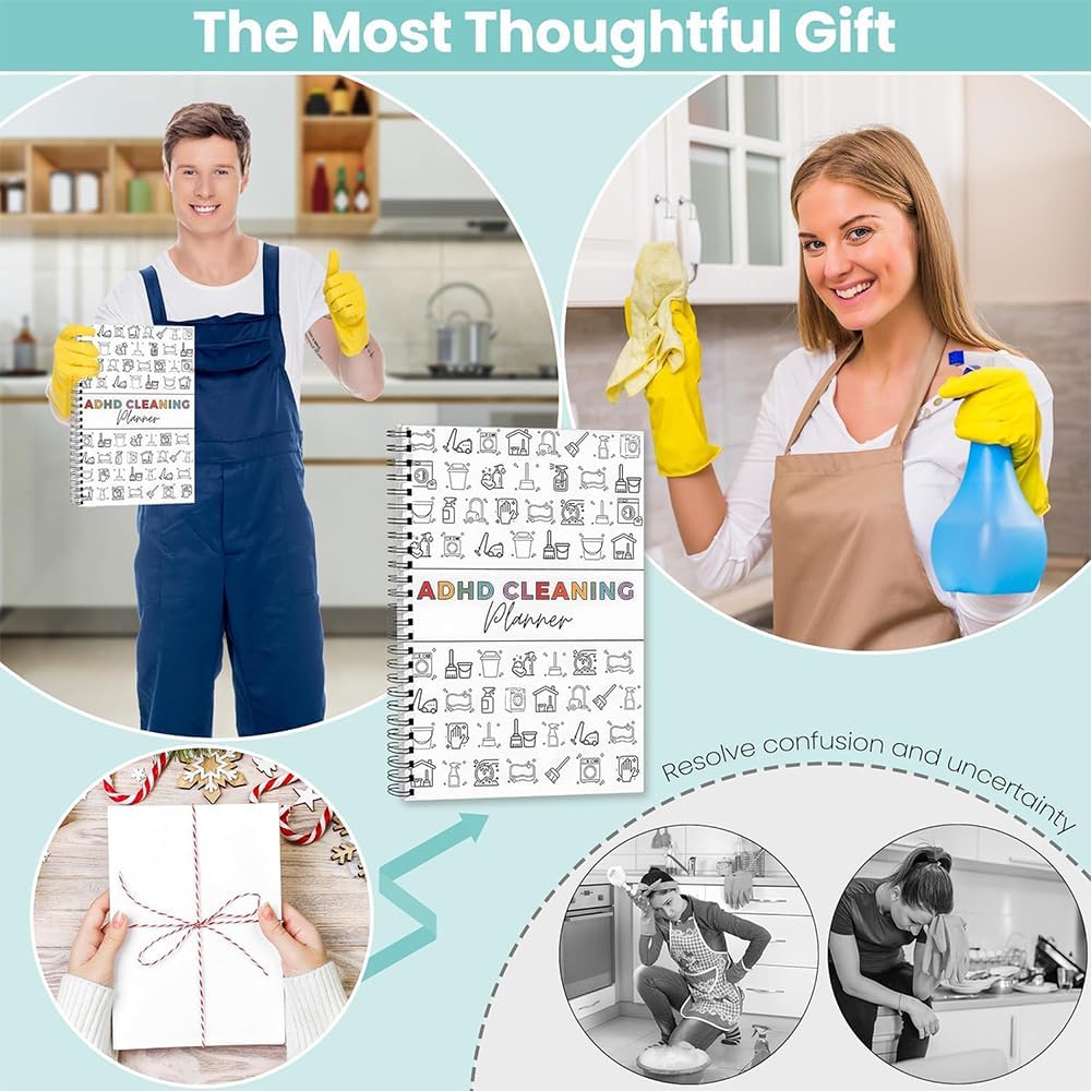 ADHD Cleaning Planner Bundle: Detailed Cleaning Schedule, Year-Round Maintenance Strategies, and Family Chore Distribution Chart
